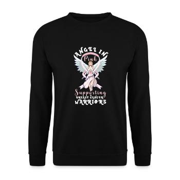 Breast cancer Awareness Support Survivors Pink - Unisex Sweatshirt - black - Front - Alina (178cm) & Michal (187cm)