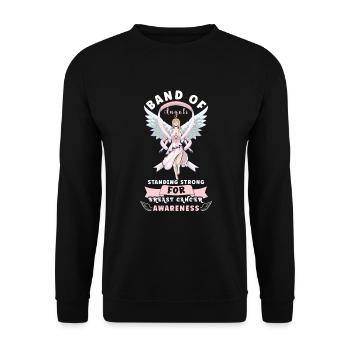 Breast cancer Awareness Support Survivors Pink - Unisex Sweatshirt - black - Front - Alina (178cm) & Michal (187cm)