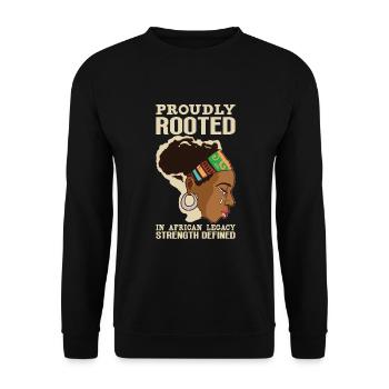 Afro Black Girl Pride Afro Girl Afrocentrique - Sweat-shirt Unisexe - noir - Devant - Alina (178cm) & Michal (187cm)