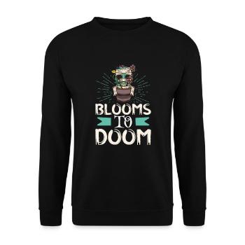 Horror Garden Gardener Zombie Plant Gardening - Unisex Sweatshirt - black - Front - Alina (178cm) & Michal (187cm)