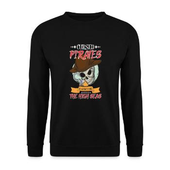Horror Pirate Pirate Ship Pirate Captain Horror - Unisex Pullover - Schwarz - Vorne - Alina (178cm) & Michal (187cm)