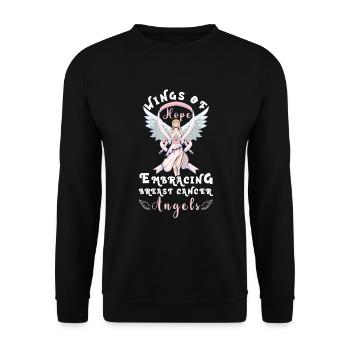 Breast cancer Awareness Support Survivors Pink - Unisex Sweatshirt - black - Front - Alina (178cm) & Michal (187cm)