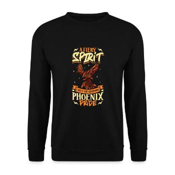 Phoenix Bird Mythical Creatures - Unisex Sweatshirt - black - Front - Alina (178cm) & Michal (187cm)