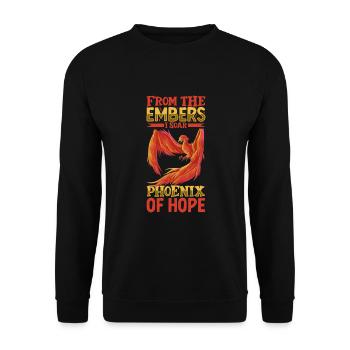 Phoenix Bird Mythical Creatures - Unisex Sweatshirt - black - Front - Alina (178cm) & Michal (187cm)