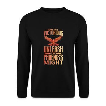 Phoenix Bird Mythical Creatures - Unisex Sweatshirt - black - Front - Alina (178cm) & Michal (187cm)