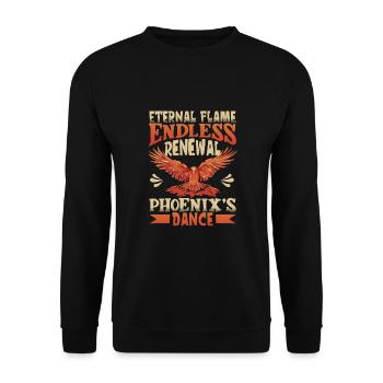Phoenix Bird Mythical Creatures - Unisex Sweatshirt - black - Front - Alina (178cm) & Michal (187cm)