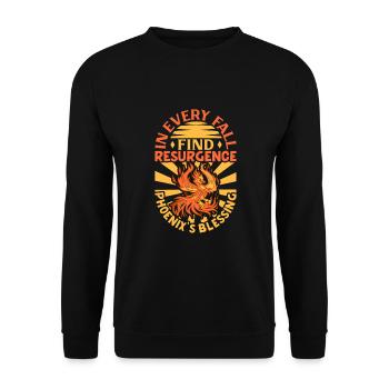 Phoenix Bird Mythical Creatures - Unisex Sweatshirt - black - Front - Alina (178cm) & Michal (187cm)