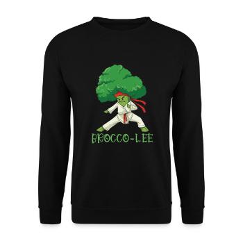 Broccoli Martial Arts Karate MMA Boxing Kicks - Unisex Sweatshirt - black - Front - Alina (178cm) & Michal (187cm)