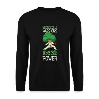 Broccoli Martial Arts Karate MMA Boxing Kicks - Unisex Sweatshirt - black - Front - Alina (178cm) & Michal (187cm)