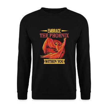 Phoenix Bird Mythical Creatures - Unisex Sweatshirt - black - Front - Alina (178cm) & Michal (187cm)