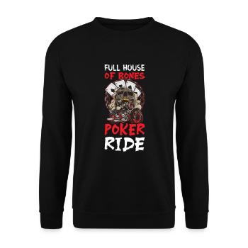 Poker Casino Joueur de poker Jeu de roulette - Sweat-shirt Unisexe - noir - Devant - Alina (178cm) & Michal (187cm)