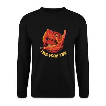 Phoenix Bird Mythical Creatures - Unisex Sweatshirt - black - Front - Alina (178cm) & Michal (187cm)