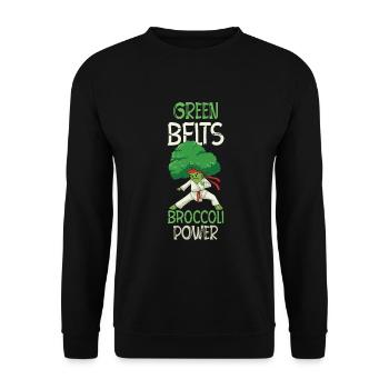 Broccoli Martial Arts Karate MMA Boxing Kicks - Unisex Sweatshirt - black - Front - Alina (178cm) & Michal (187cm)