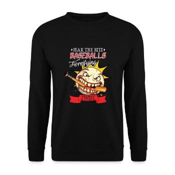 Baseball Cards Baseball Player Baseball Fan Gift - Unisex Pullover - Schwarz - Vorne - Alina (178cm) & Michal (187cm)