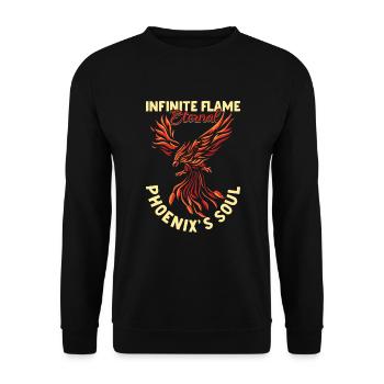 Phoenix Bird Mythical Creatures - Unisex Sweatshirt - black - Front - Alina (178cm) & Michal (187cm)