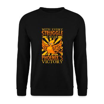 Phoenix Bird Mythical Creatures - Unisex Sweatshirt - black - Front - Alina (178cm) & Michal (187cm)