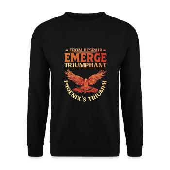 Phoenix Bird Mythical Creatures - Unisex Sweatshirt - black - Front - Alina (178cm) & Michal (187cm)