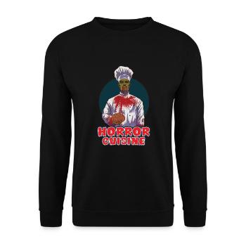 Lustiger Zombie Koch Kochen Horror Koch Untote - Unisex Pullover - Schwarz - Vorne - Alina (178cm) & Michal (187cm)