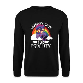 Pansexual Gay Pansexuality Asexual Asexuality - Unisex Sweatshirt - black - Front - Alina (178cm) & Michal (187cm)