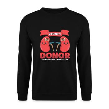 Kidney Transplant Kidney Donor Kidney Disease - Unisex Sweatshirt - black - Front - Alina (178cm) & Michal (187cm)