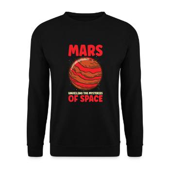 Mars Explore Astronaut Astronomy Solar System - Unisex Sweatshirt - black - Front - Alina (178cm) & Michal (187cm)
