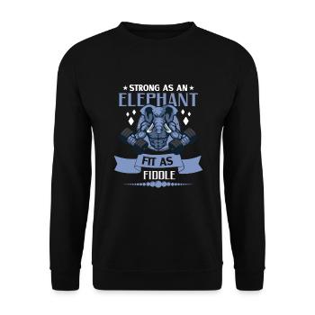 Elephant Bodybuilding Powerlifting Haltérophilie - Sweat-shirt Unisexe - noir - Devant - Alina (178cm) & Michal (187cm)