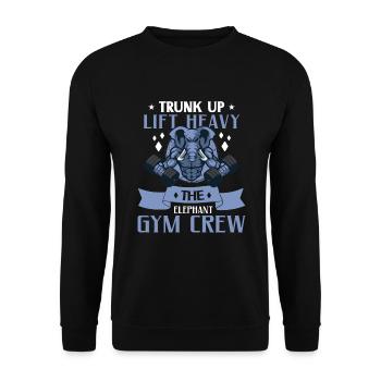 Elephant Bodybuilding Powerlifting Haltérophilie - Sweat-shirt Unisexe - noir - Devant - Alina (178cm) & Michal (187cm)