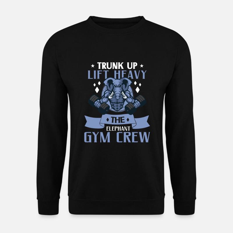 Elephant Bodybuilding Powerlifting Weightlifting - Unisex Sweatshirt - black