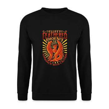 Phoenix Bird Mythical Creatures - Unisex Sweatshirt - black - Front - Alina (178cm) & Michal (187cm)