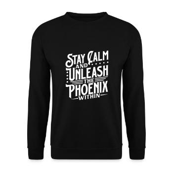 Phoenix Bird Mythical Creatures - Unisex Sweatshirt - black - Front - Alina (178cm) & Michal (187cm)