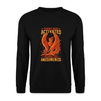 Phoenix Bird Mythical Creatures - Unisex Sweatshirt - black - Front - Alina (178cm) & Michal (187cm)