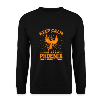 Phoenix Bird Mythical Creatures - Unisex Sweatshirt - black - Front - Alina (178cm) & Michal (187cm)
