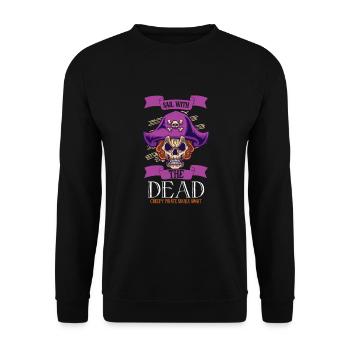 Horror Pirate Pirate Ship Pirate Captain Horror - Unisex Pullover - Schwarz - Vorne - Alina (178cm) & Michal (187cm)