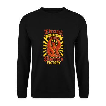 Phoenix Bird Mythical Creatures - Unisex Sweatshirt - black - Front - Alina (178cm) & Michal (187cm)