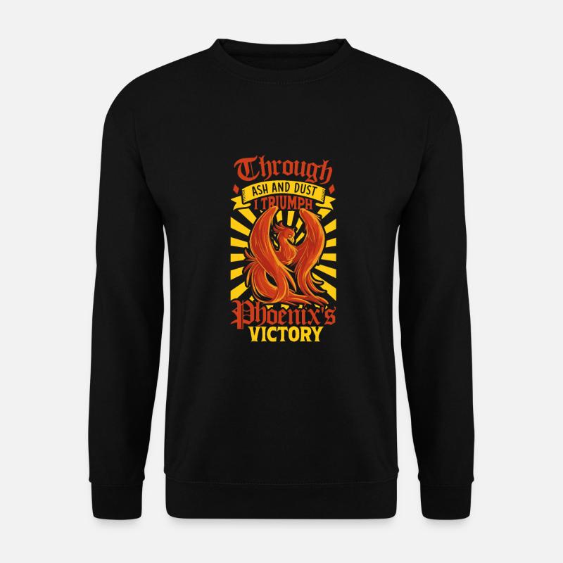 Phönix Vogel Fabelwesen - Unisex Pullover - Schwarz