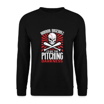 Baseball Cards Baseball Player Baseball Fan Gift - Unisex Pullover - Schwarz - Vorne - Alina (178cm) & Michal (187cm)
