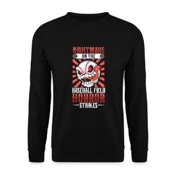 Baseball Cards Baseball Player Baseball Fan Gift - Unisex Pullover - Schwarz - Vorne - Alina (178cm) & Michal (187cm)