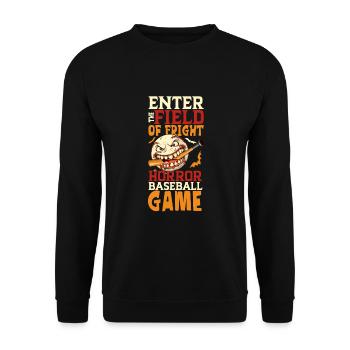 Baseball Cards Baseball Player Baseball Fan Gift - Unisex Pullover - Schwarz - Vorne - Alina (178cm) & Michal (187cm)