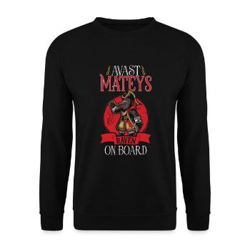 Corbeau Pirate Bateau Pirate Pirate Pirate Capitaine Pirate - Sweat-shirt Unisexe - noir - Devant - Alina (178cm) & Michal (187cm)