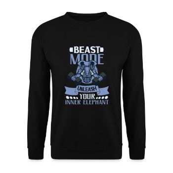 Elephant Bodybuilding Powerlifting Haltérophilie - Sweat-shirt Unisexe - noir - Devant - Alina (178cm) & Michal (187cm)