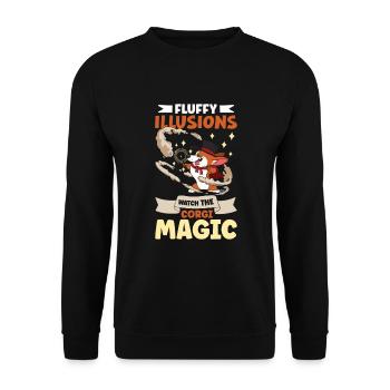 Dog Welsh Corgi Pet Dog Lover Puppy Welsh Dog - Unisex Pullover - Schwarz - Vorne - Alina (178cm) & Michal (187cm)