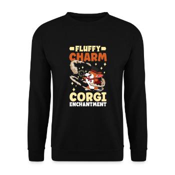 Dog Welsh Corgi Pet Dog Lover Puppy Welsh Dog - Unisex Pullover - Schwarz - Vorne - Alina (178cm) & Michal (187cm)