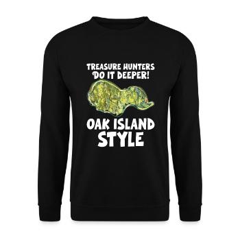 Oak Island / Treasure Hunting Oak Island Mystery - Unisex Sweatshirt - black - Front - Alina (178cm) & Michal (187cm)