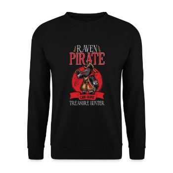 Corbeau Pirate Bateau Pirate Pirate Pirate Capitaine Pirate - Sweat-shirt Unisexe - noir - Devant - Alina (178cm) & Michal (187cm)