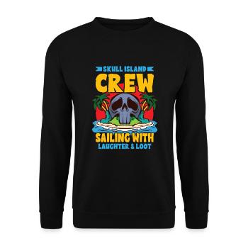 Drôle d’horreur Pirate Bateau Pirate Capitaine Pirate - Sweat-shirt Unisexe - noir - Devant - Alina (178cm) & Michal (187cm)