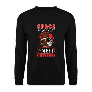 Astronaut Astronomie Sonnensystem Weltraum Kinder - Unisex Pullover - Schwarz - Vorne - Alina (178cm) & Michal (187cm)