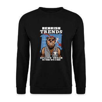 Börsenhändler Forex Trader Investor Trading - Unisex Pullover - Schwarz - Vorne - Alina (178cm) & Michal (187cm)