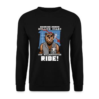 Traders boursiers, traders Forex, trading investisseur - Sweat-shirt Unisexe - noir - Devant - Alina (178cm) & Michal (187cm)
