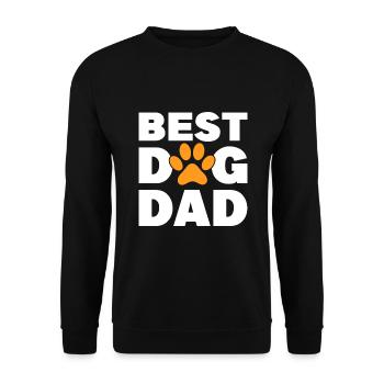 Best Dog Dad - Unisex Pullover - Schwarz - Vorne - Alina (178cm) & Michal (187cm)