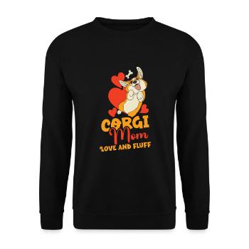 Dog Welsh Corgi Pet Dog Lover Puppy Welsh Dog - Unisex Pullover - Schwarz - Vorne - Alina (178cm) & Michal (187cm)